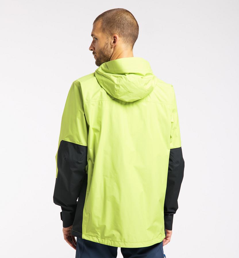 Haglöfs Mens Roc Sheer GTX Ski Jacket Light Green/Black New Zealand 85721QVXH